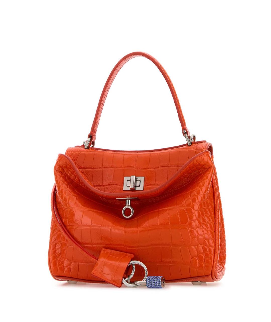 BALENCIAGA Оранжевая кожаная сумка тоут, фото 2