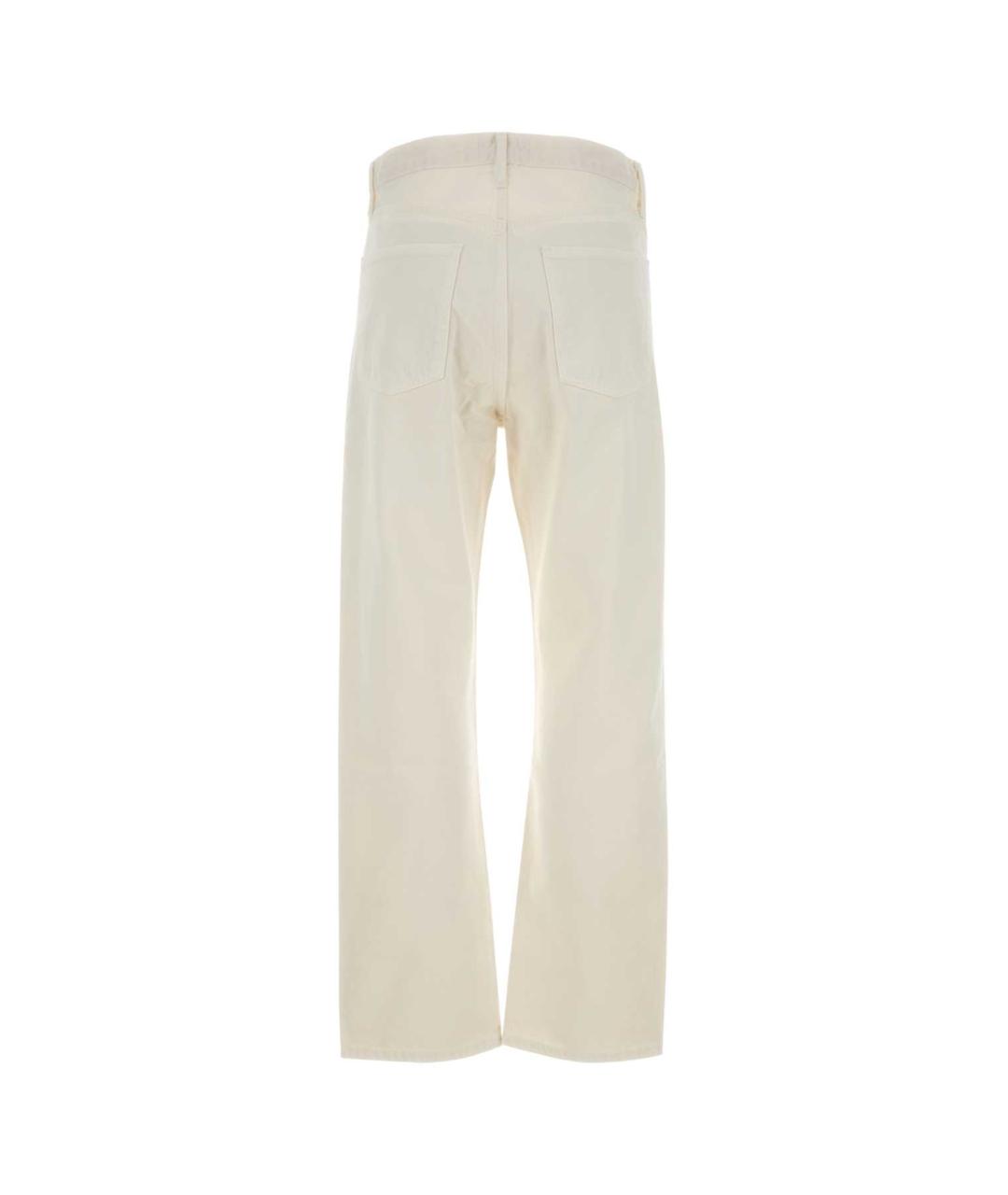 AGOLDE Белые хлопковые прямые джинсы, фото 2