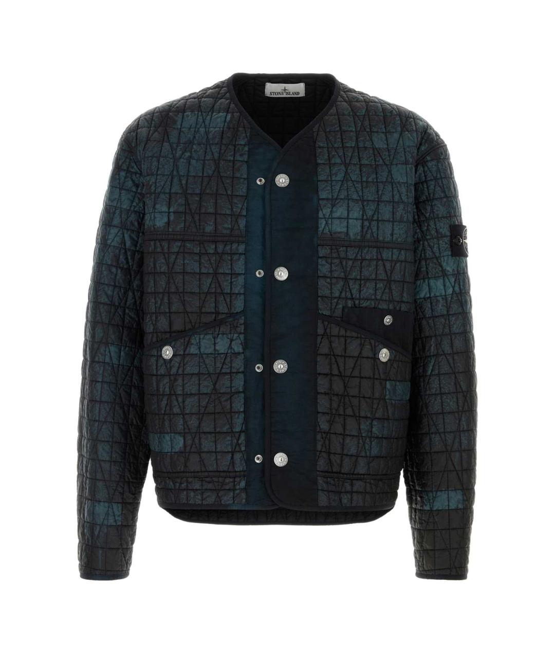 STONE ISLAND Темно-синяя полиамидовая куртка, фото 1