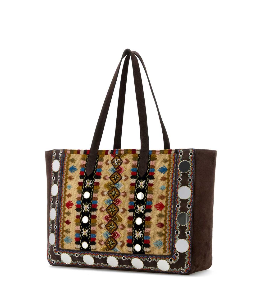 VALENTINO Мульти замшевая сумка тоут, фото 2