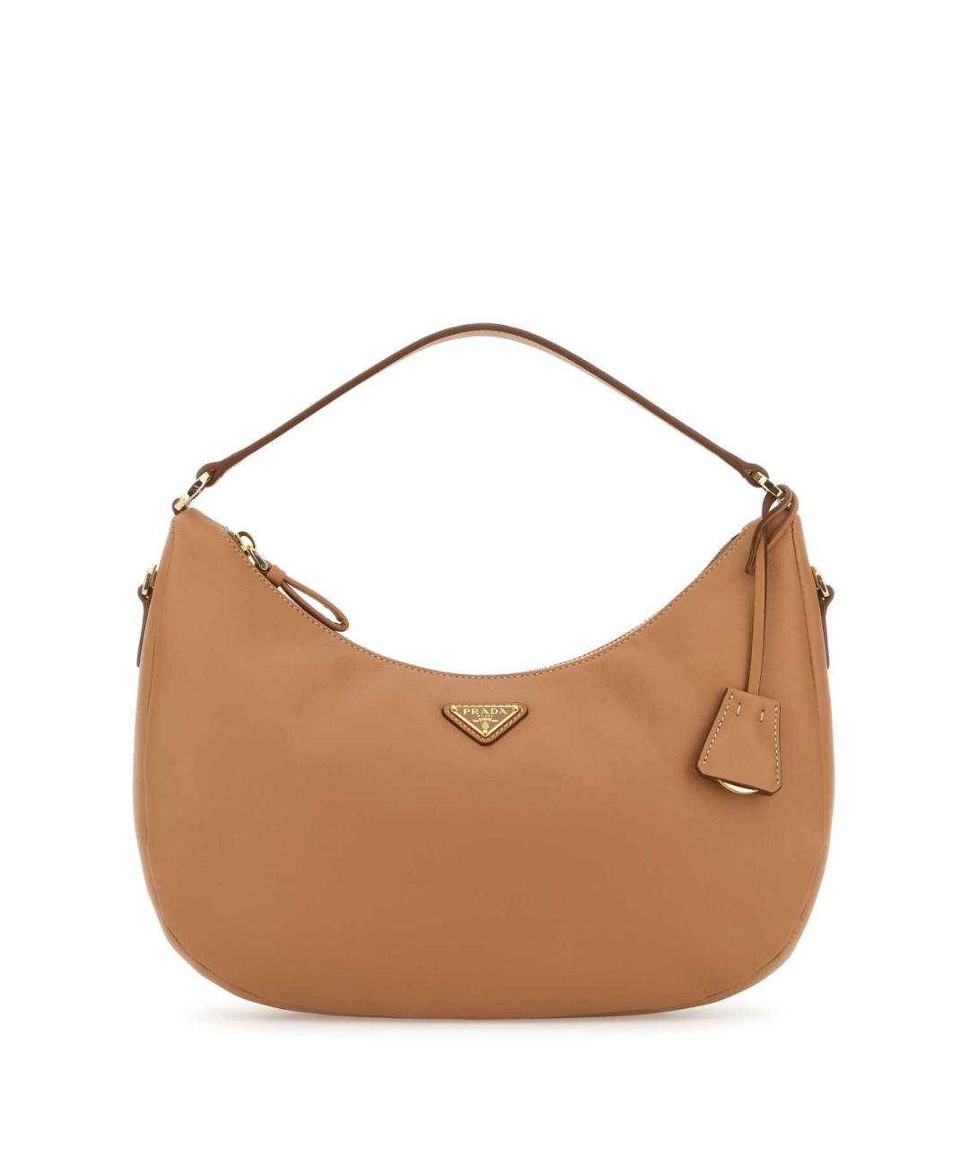 PRADA Бежевая кожаная сумка с короткими ручками, фото 1