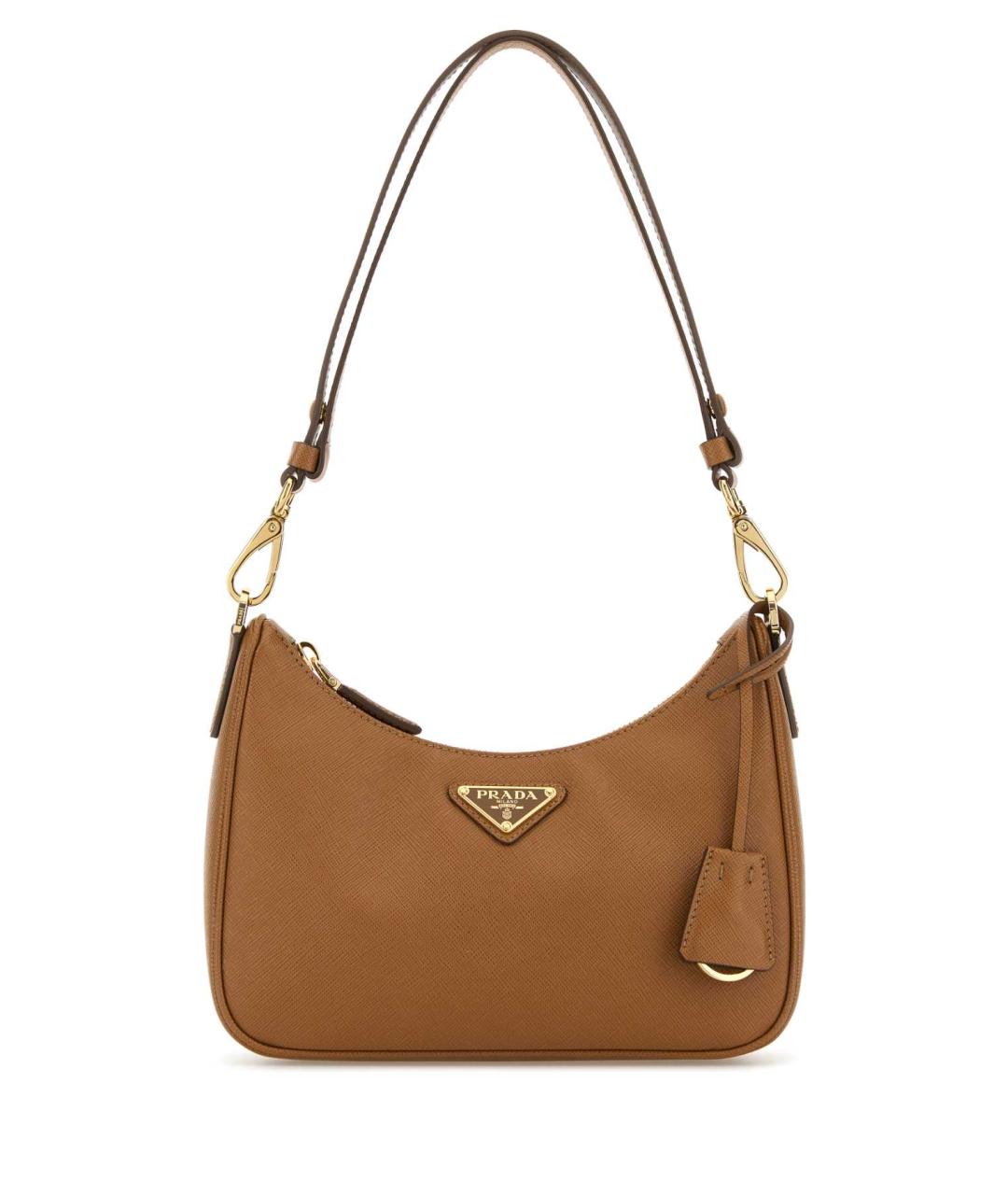 PRADA Бежевая кожаная сумка через плечо, фото 1