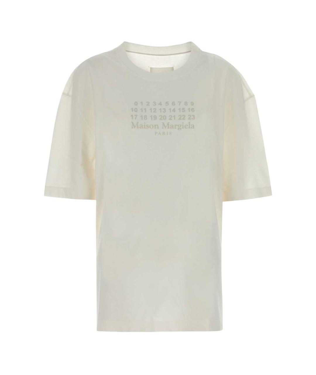 MAISON MARGIELA Белая хлопковая футболка, фото 1