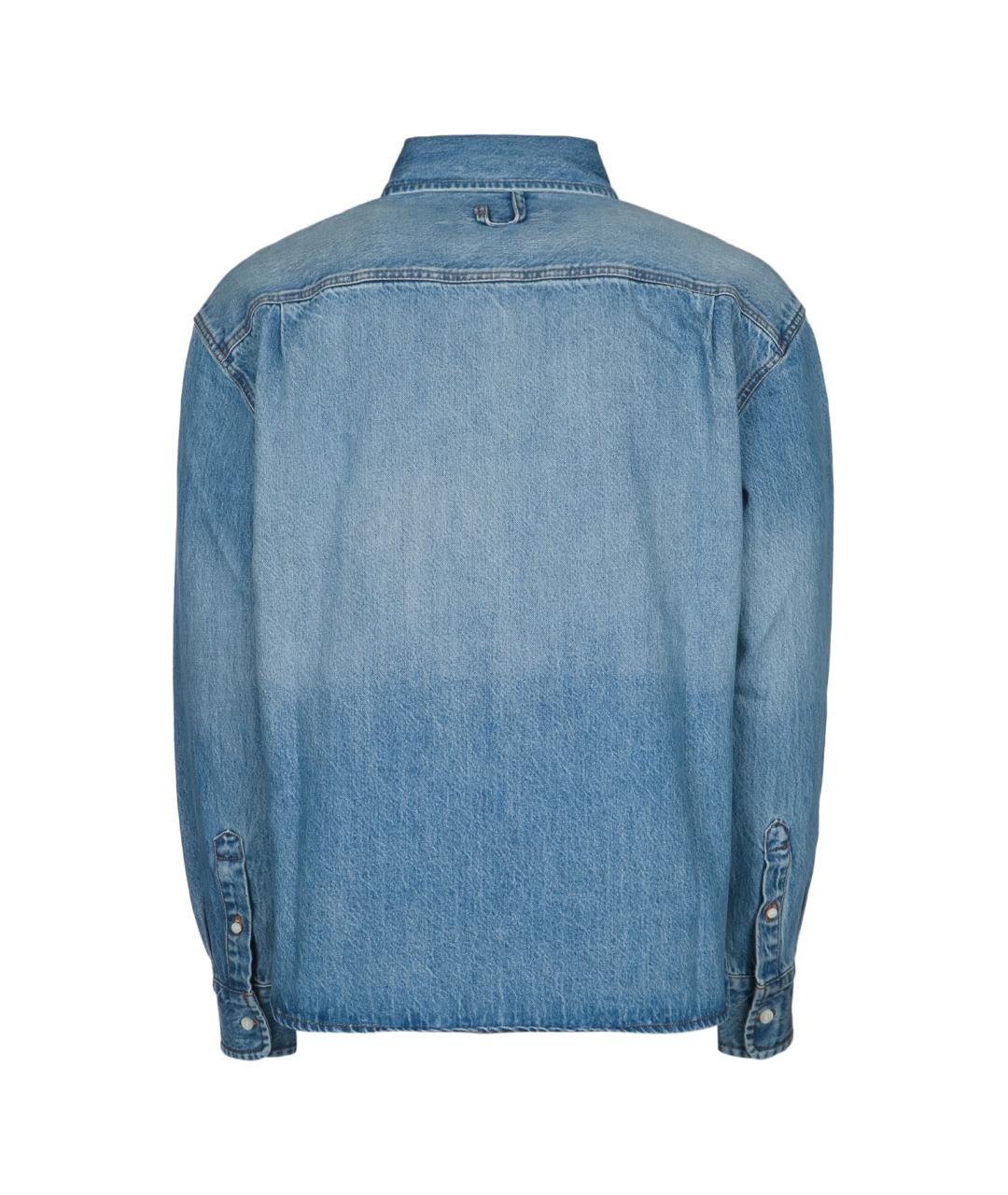 JACQUEMUS Синяя хлопковая кэжуал рубашка, фото 2