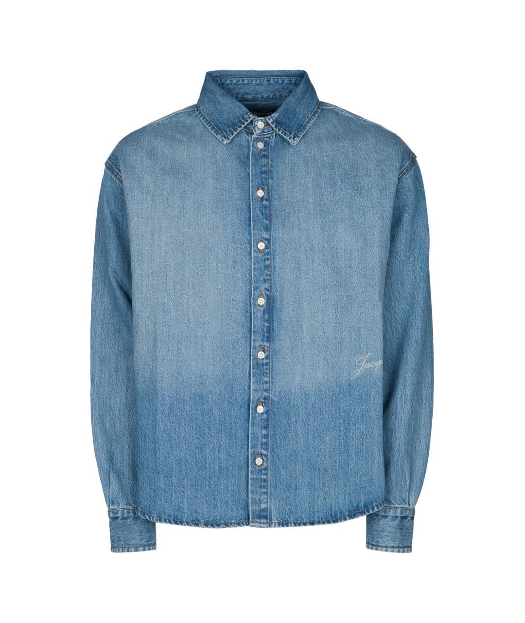 JACQUEMUS Синяя хлопковая кэжуал рубашка, фото 1