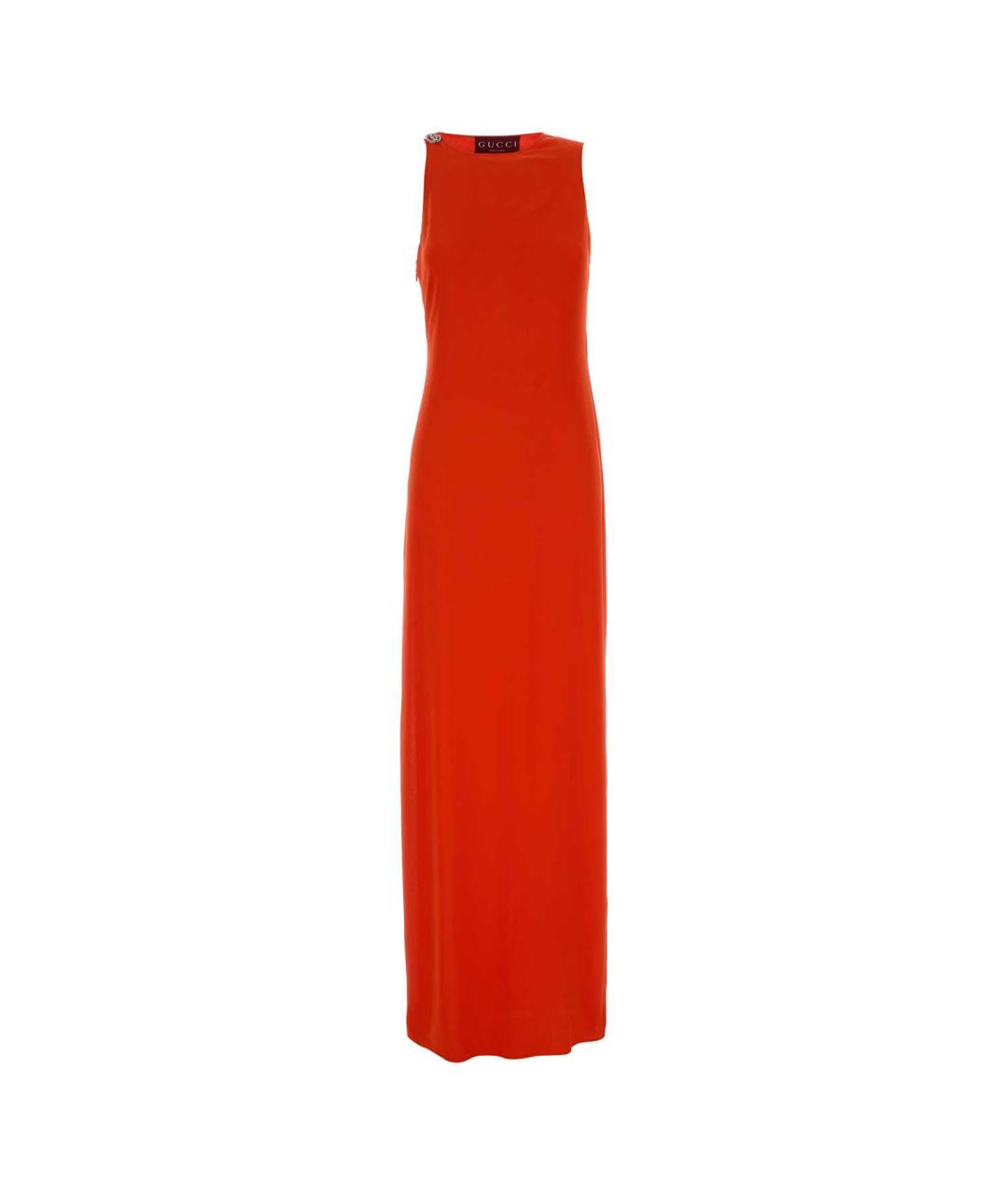 GUCCI Оранжевое ацетатное повседневное платье, фото 1