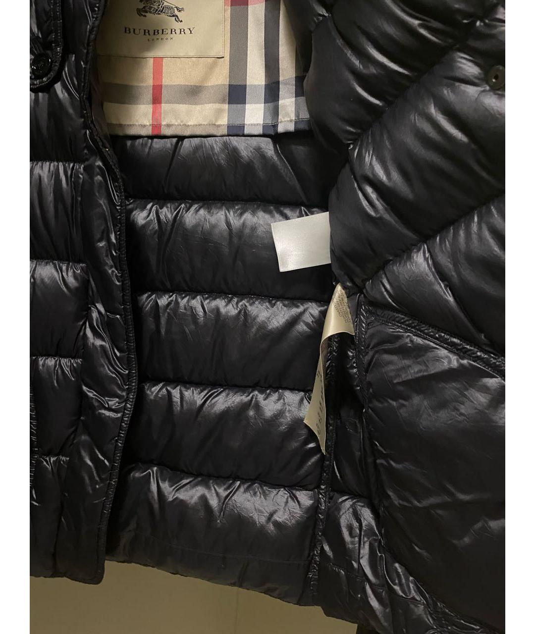 BURBERRY Черный полиэстеровый пуховик, фото 8