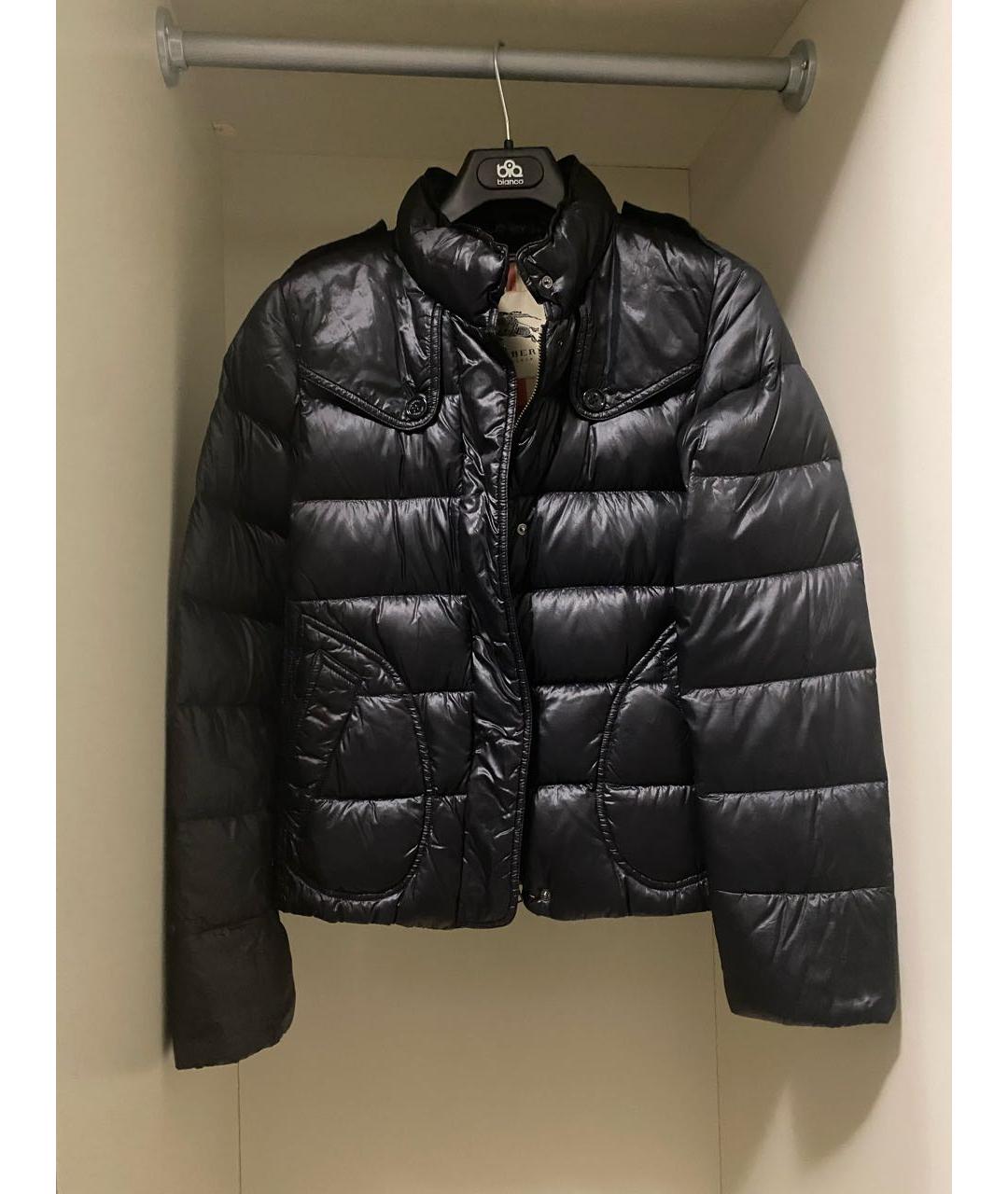 BURBERRY Черный полиэстеровый пуховик, фото 9