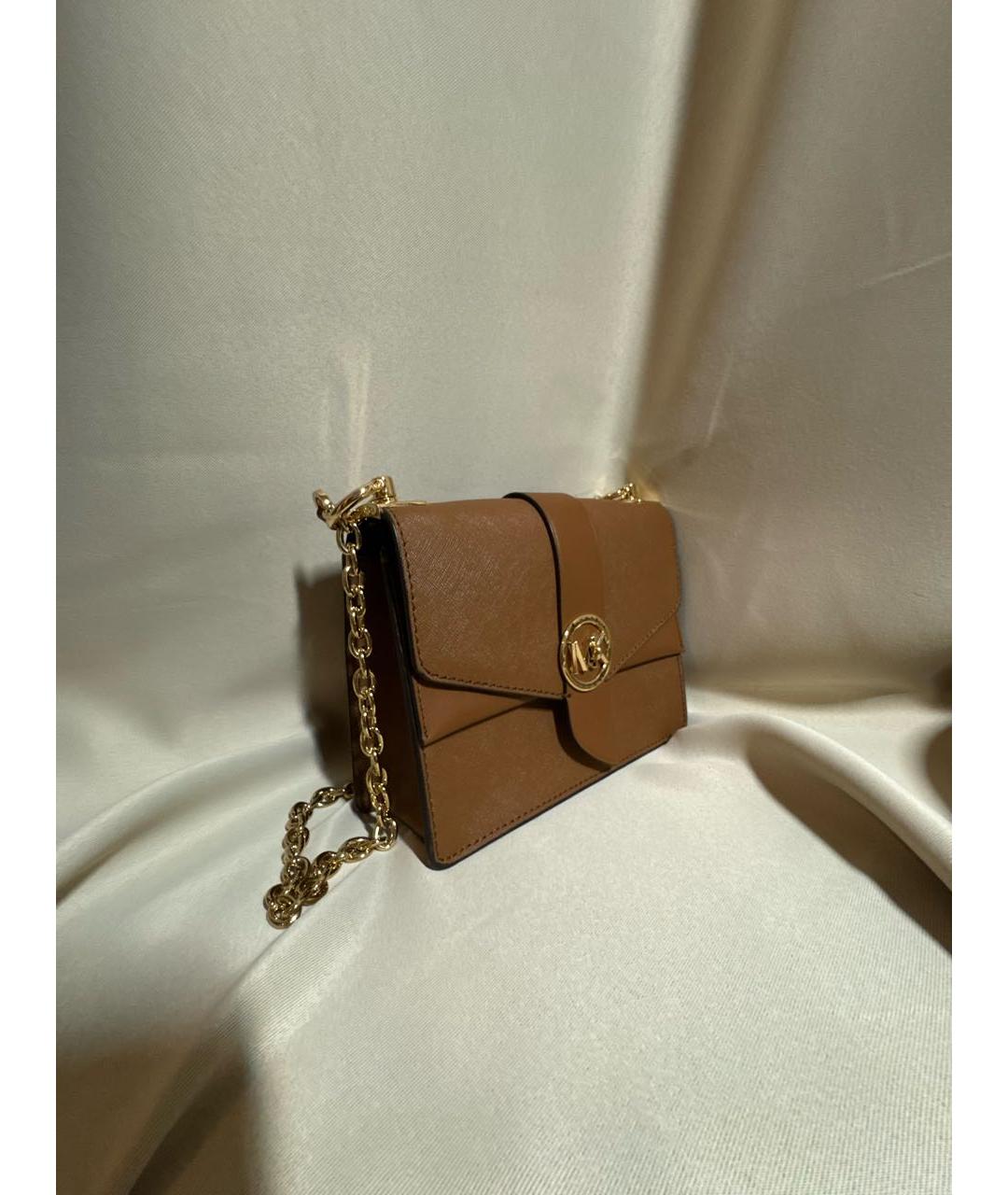 MICHAEL KORS Коричневая сумка через плечо из искусственной кожи, фото 2