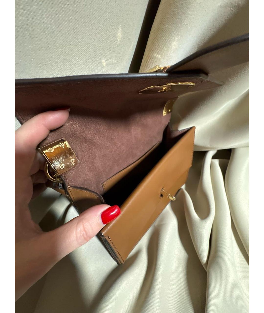 MICHAEL KORS Коричневая сумка через плечо из искусственной кожи, фото 4