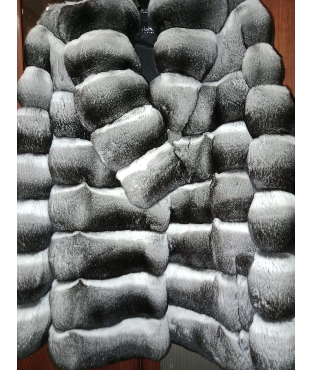 MALA MATI Серая меховая шуба, фото 4