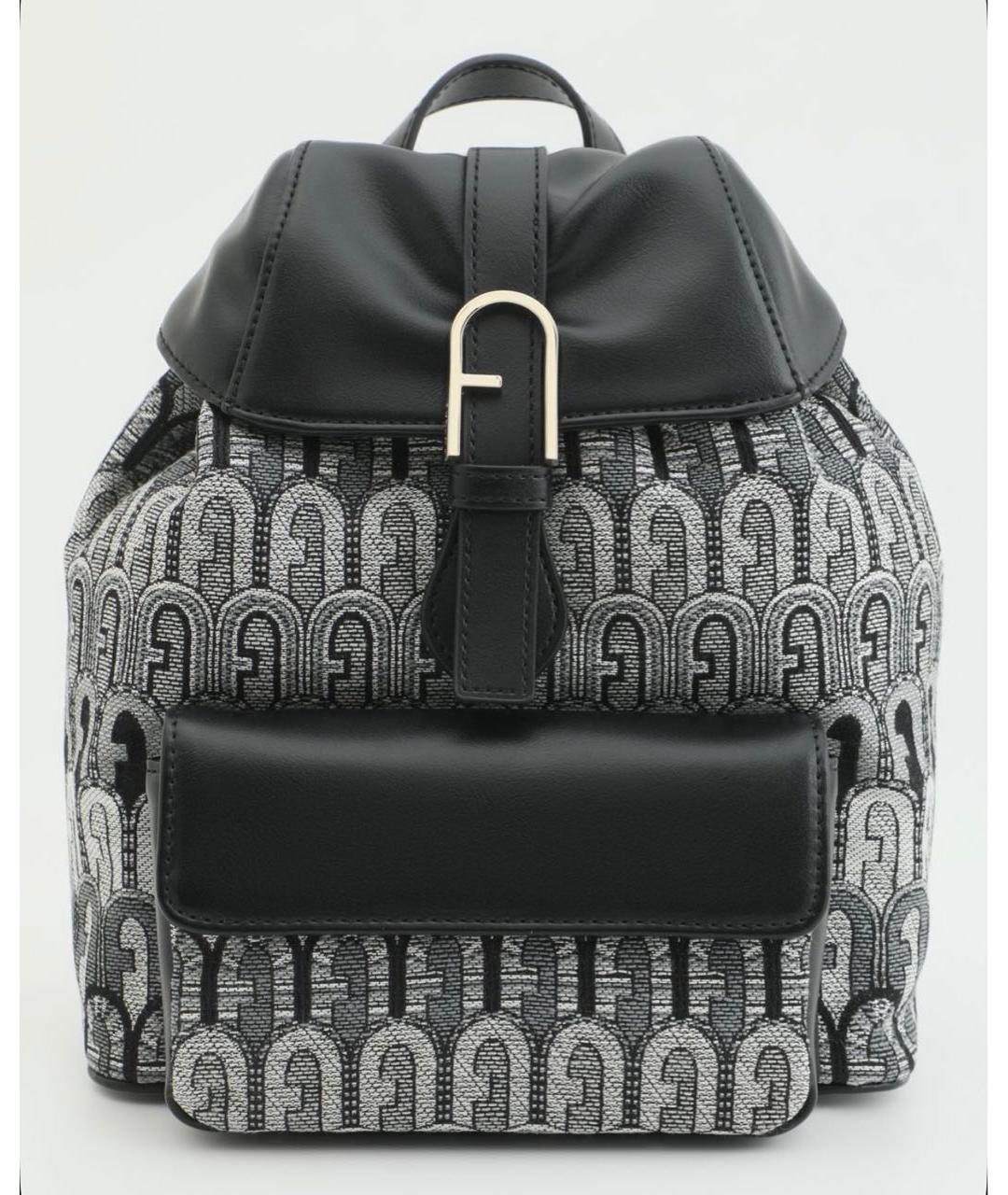 FURLA Черный жаккардовый рюкзак, фото 6