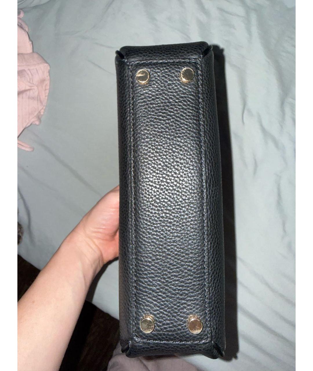 MICHAEL KORS Черная кожаная сумка с короткими ручками, фото 2