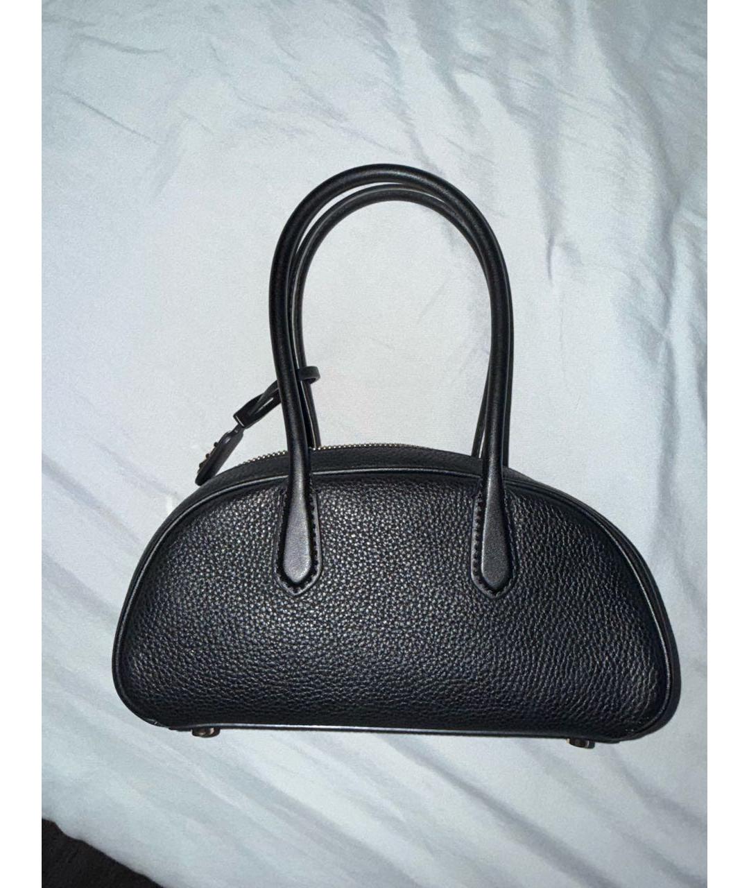 MICHAEL KORS Черная кожаная сумка с короткими ручками, фото 3