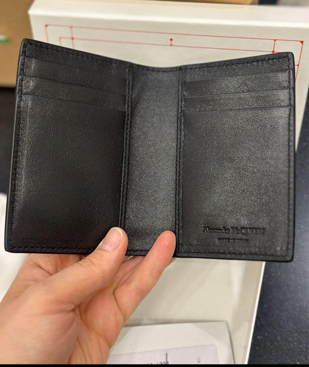 ALEXANDER MCQUEEN Черный кожаный кардхолдер, фото 3