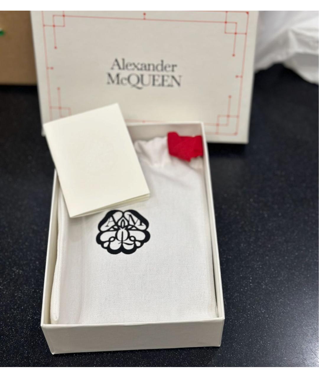 ALEXANDER MCQUEEN Черный кожаный кардхолдер, фото 7