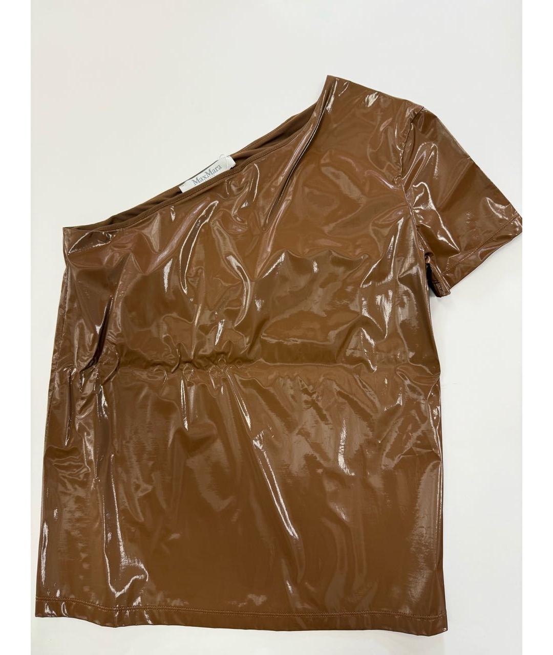 MAX MARA Коричневая деним футболка, фото 5