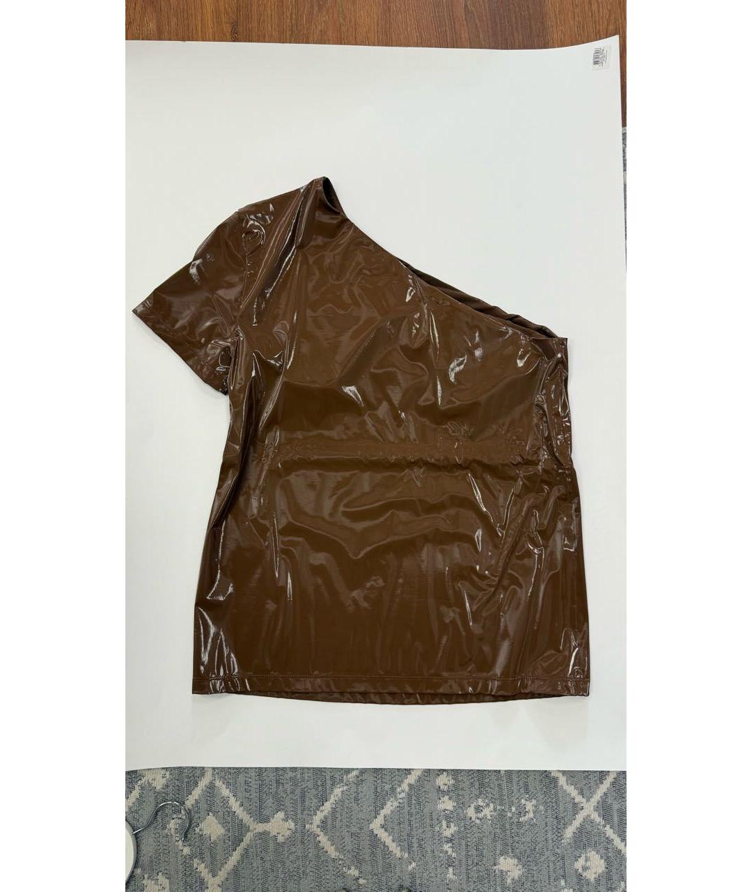 MAX MARA Коричневая деним футболка, фото 2