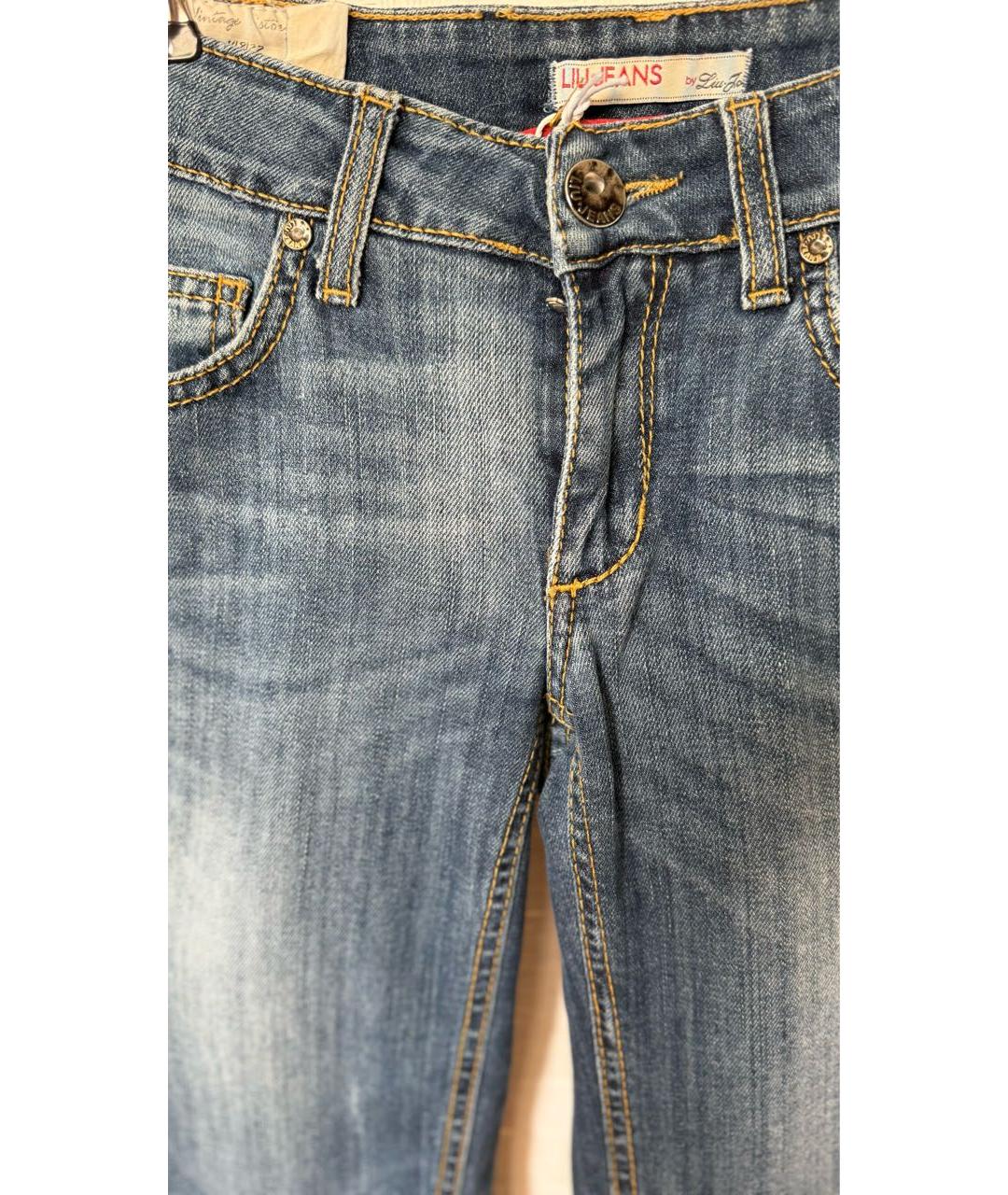 LIU JO Синие хлопковые джинсы клеш, фото 5