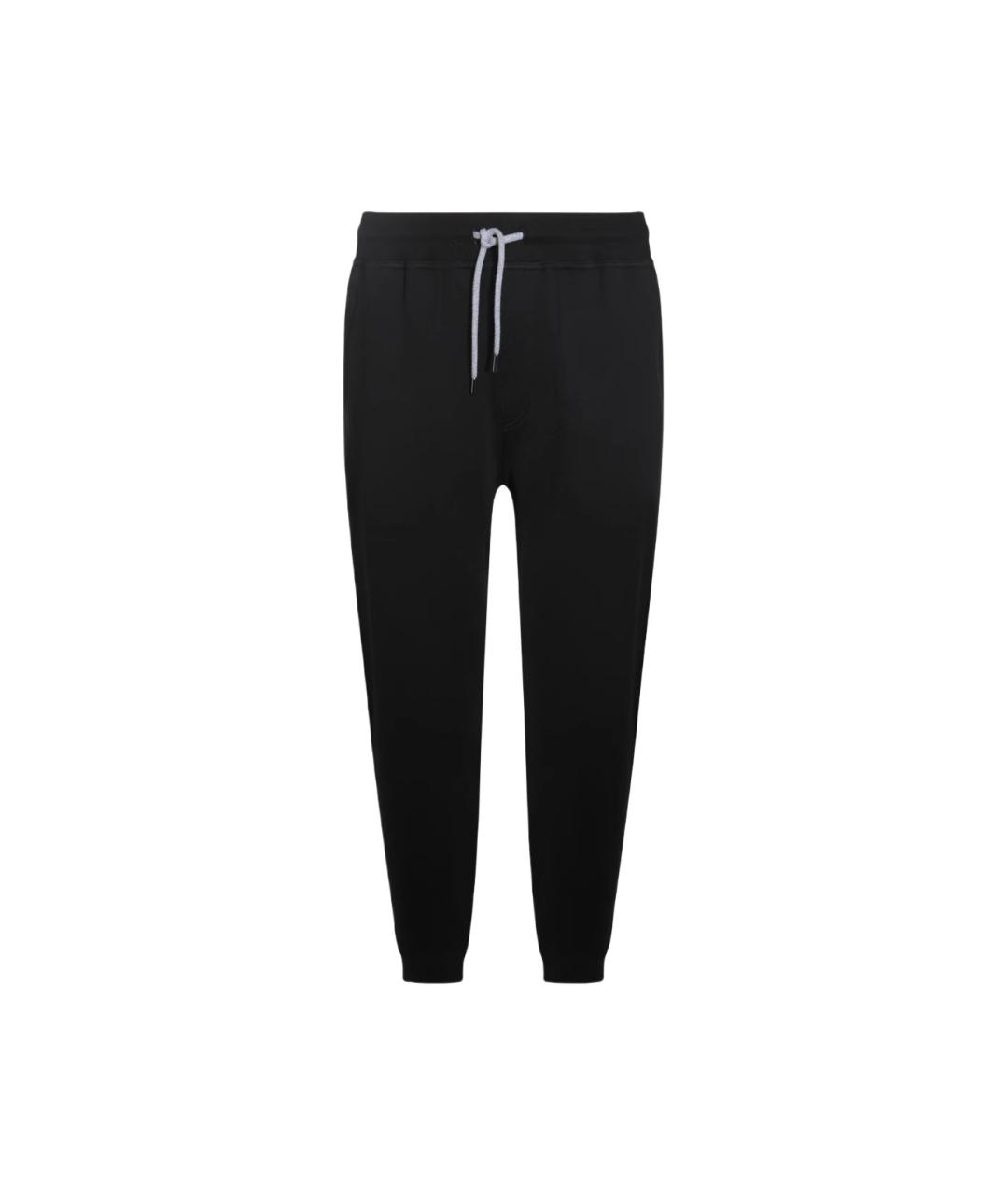 BRUNELLO CUCINELLI Черные хлопковые повседневные брюки, фото 1