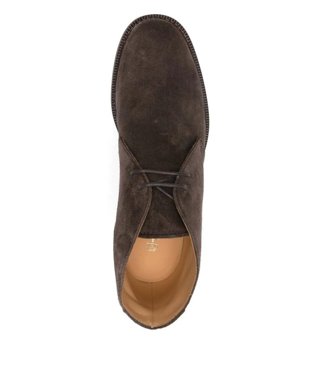 BRUNELLO CUCINELLI Коричневые замшевые высокие ботинки, фото 4