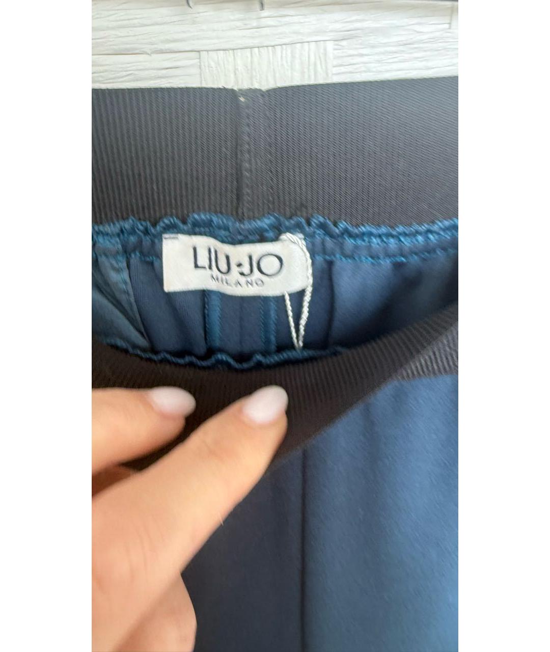 LIU JO Темно-синие брюки узкие, фото 4