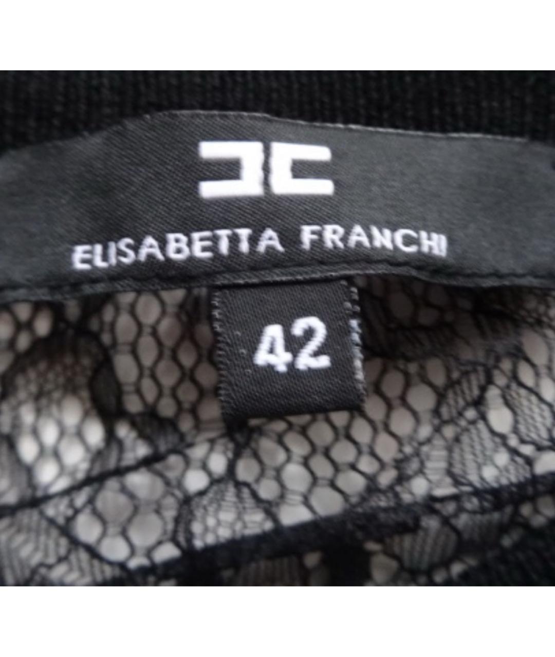 ELISABETTA FRANCHI Черный шерстяной джемпер / свитер, фото 7