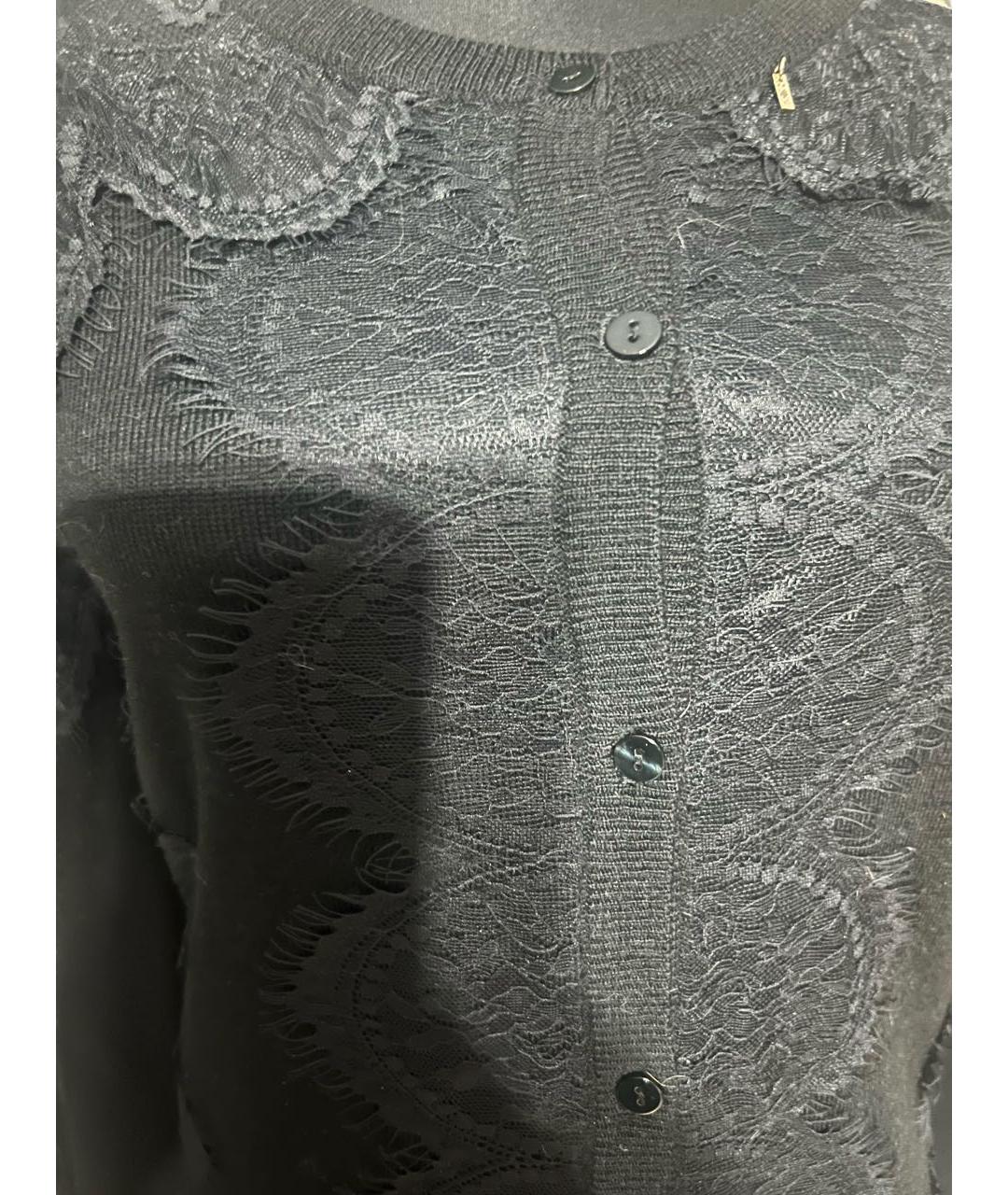 ELISABETTA FRANCHI Черный шерстяной джемпер / свитер, фото 5