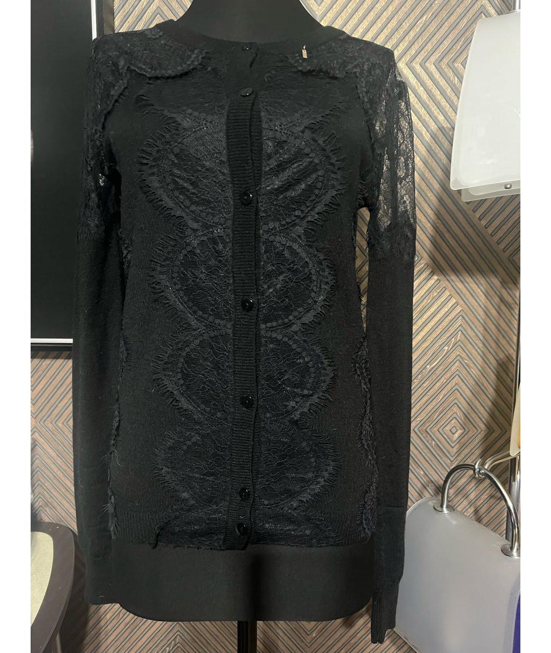 ELISABETTA FRANCHI Черный шерстяной джемпер / свитер, фото 9