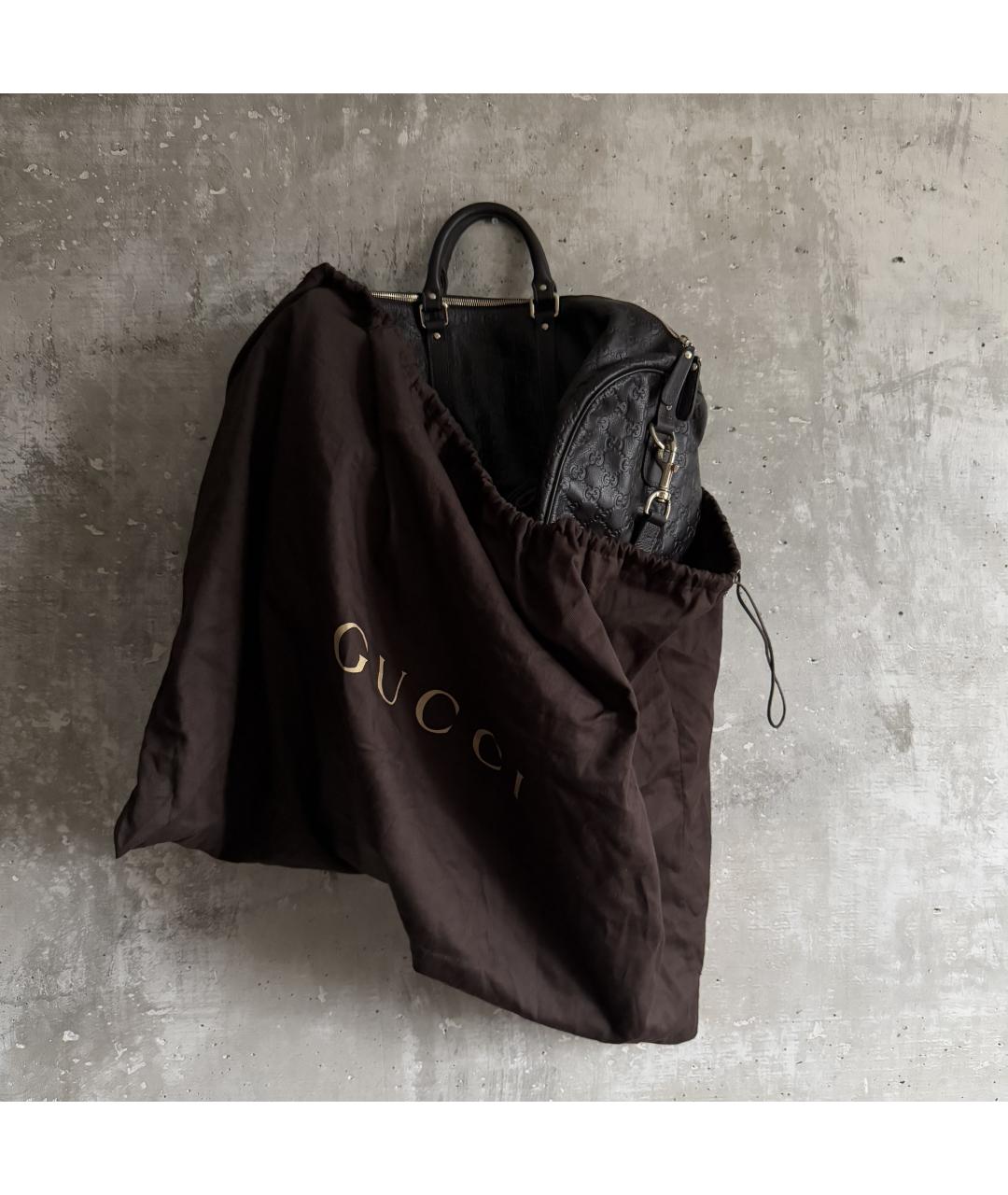 GUCCI Коричневая кожаная дорожная/спортивная сумка, фото 8