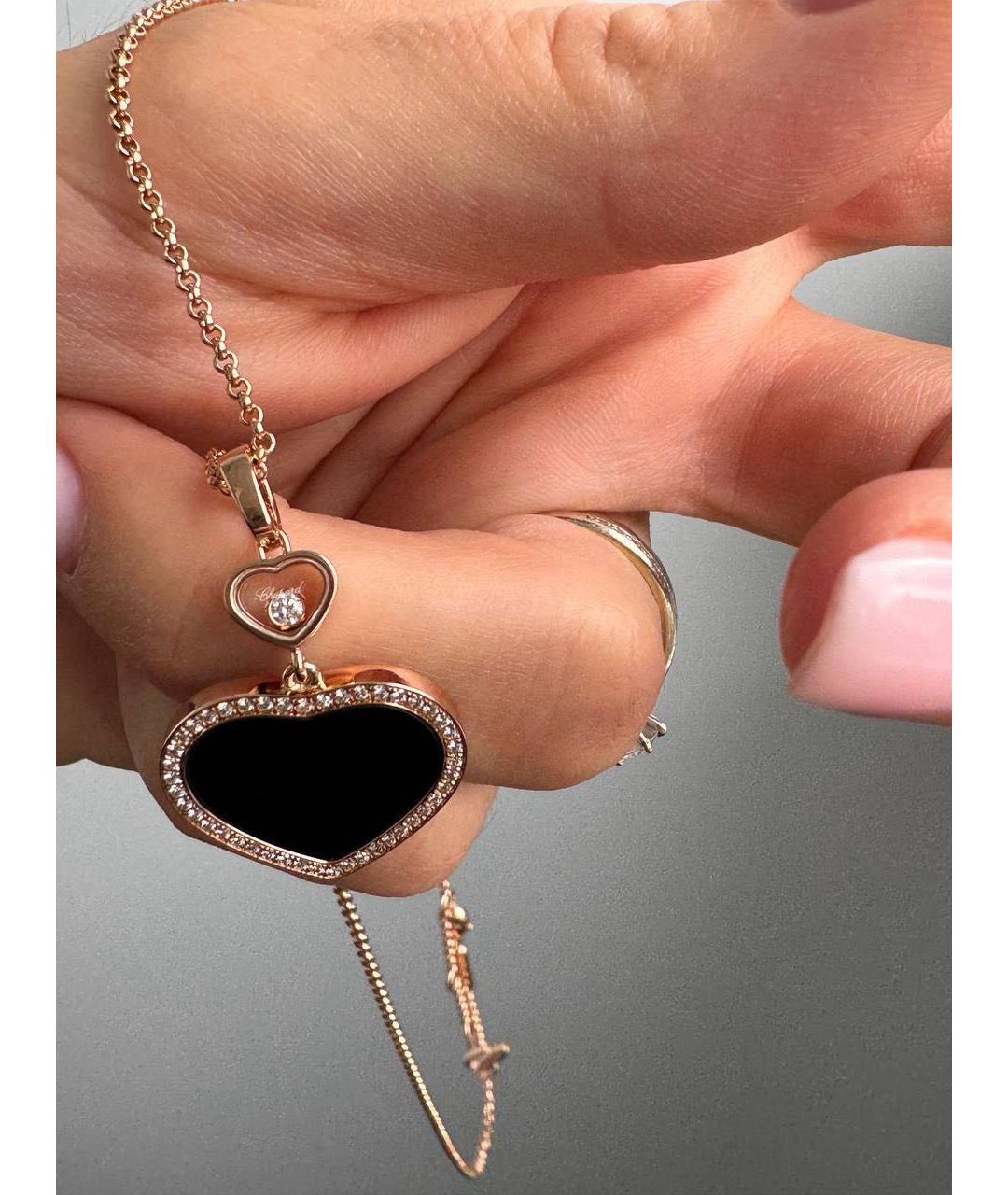 CHOPARD Черная подвеска из розового золота, фото 9
