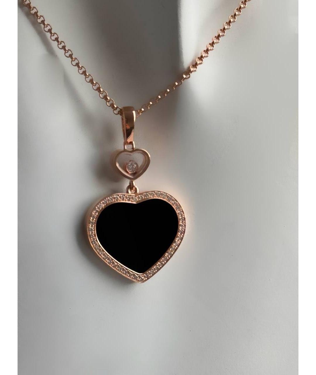 CHOPARD Черная подвеска из розового золота, фото 11