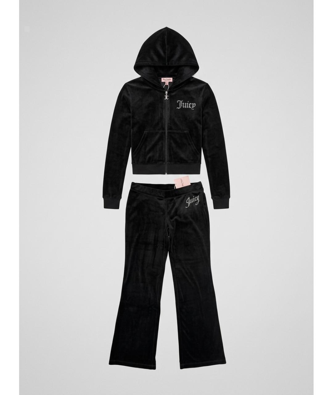 JUICY COUTURE Черный велюровый костюм с брюками, фото 5