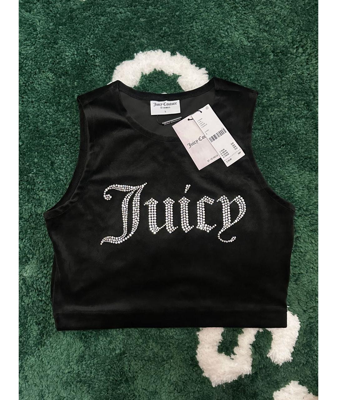 JUICY COUTURE Черный бархатный джемпер / свитер, фото 5