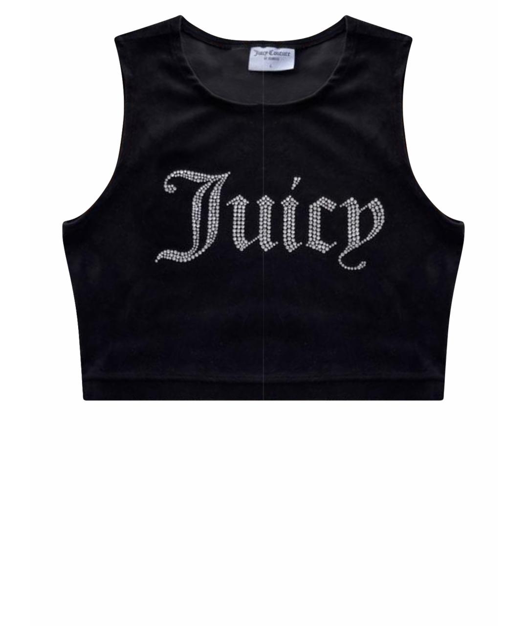 JUICY COUTURE Черный бархатный джемпер / свитер, фото 1