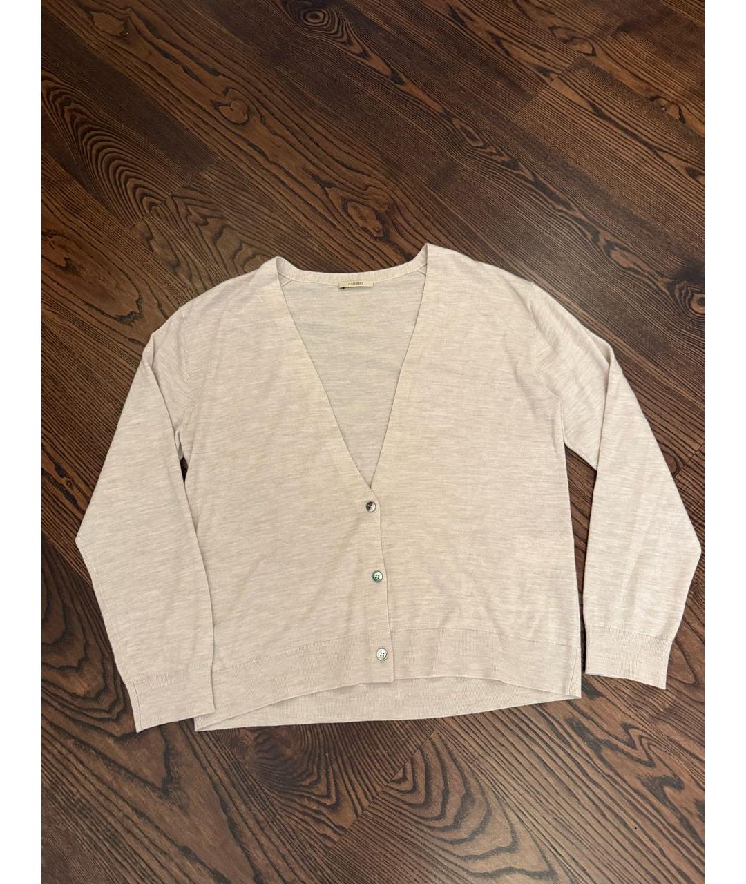 12 STOREEZ Бежевый шерстяной кардиган, фото 6