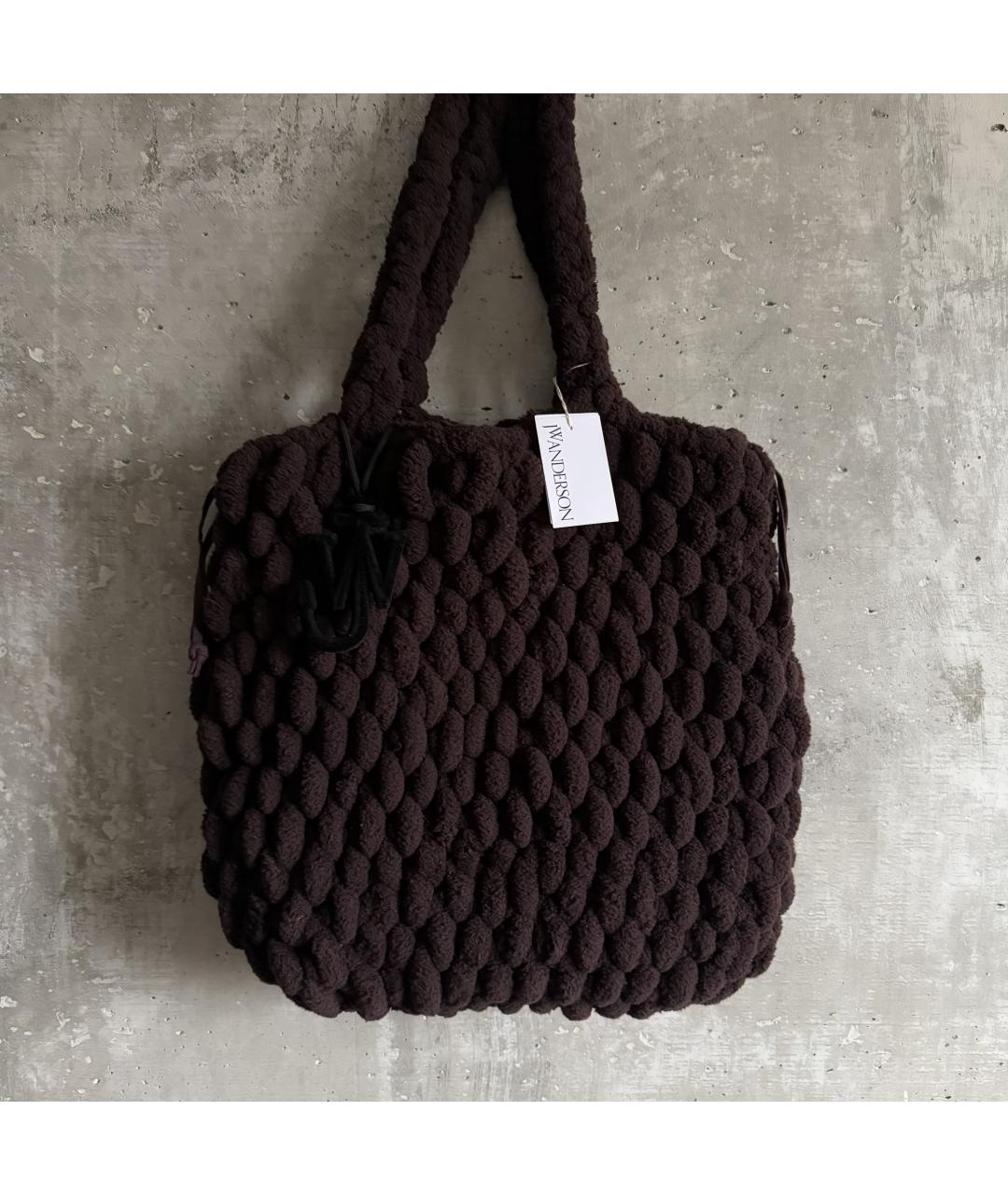 J.W.ANDERSON Бордовая тканевая пляжная сумка, фото 4