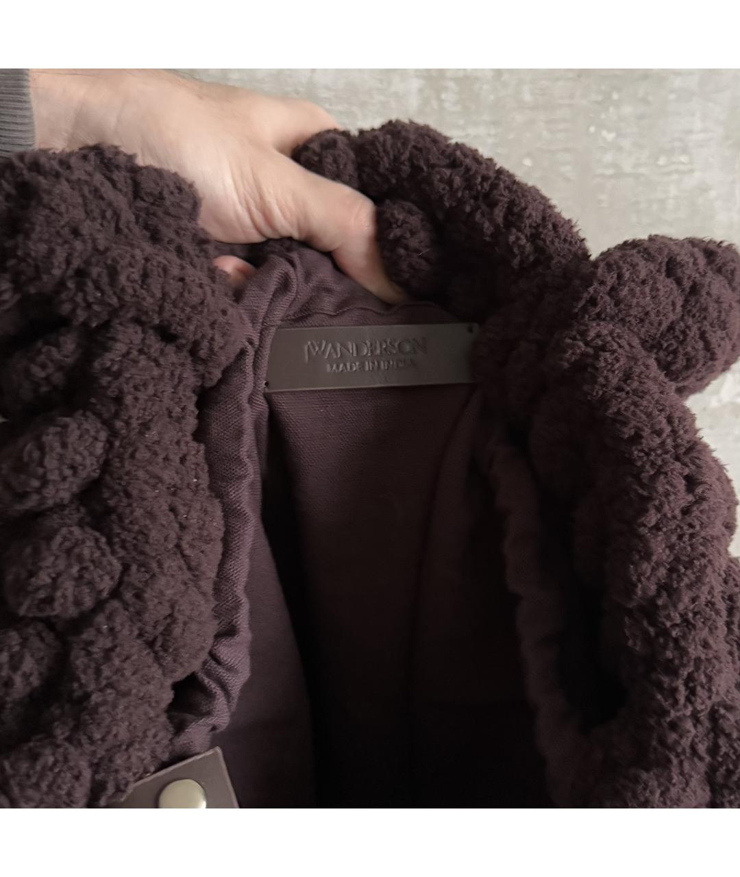 J.W.ANDERSON Бордовая тканевая пляжная сумка, фото 8