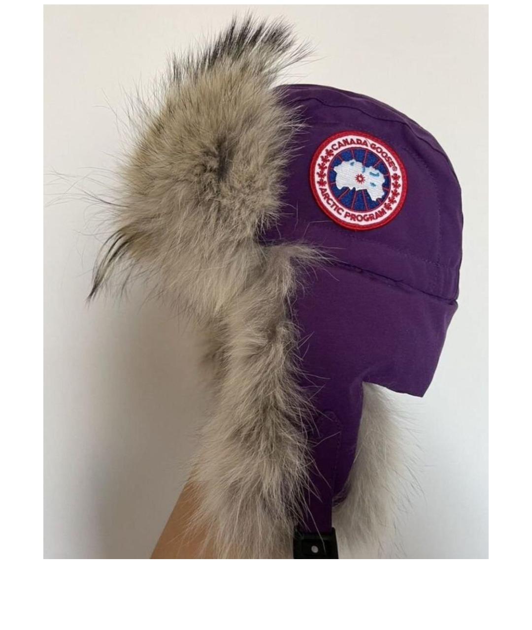 CANADA GOOSE Фиолетовая шапка, фото 8