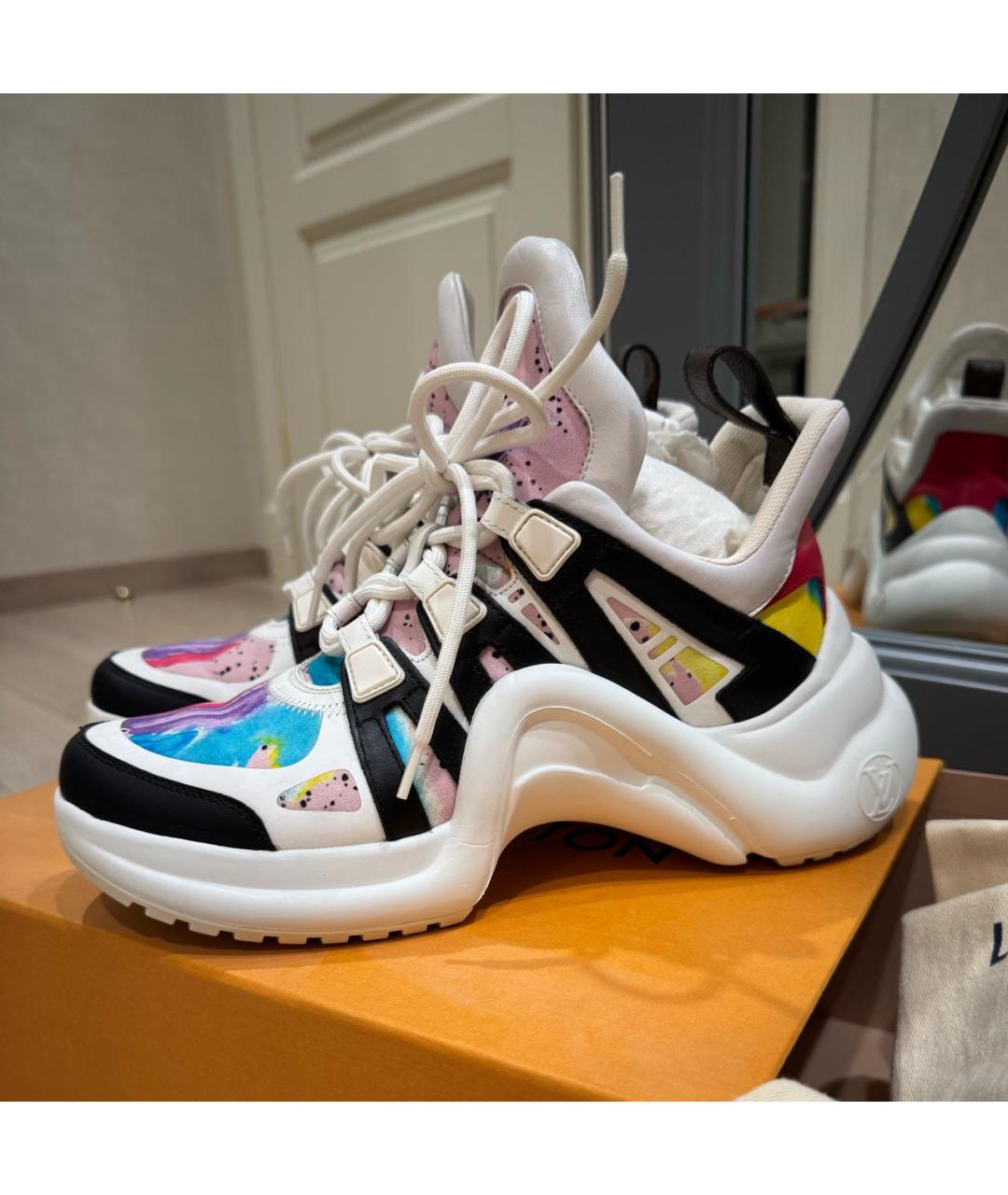 LOUIS VUITTON Мульти кожаные кроссовки, фото 9