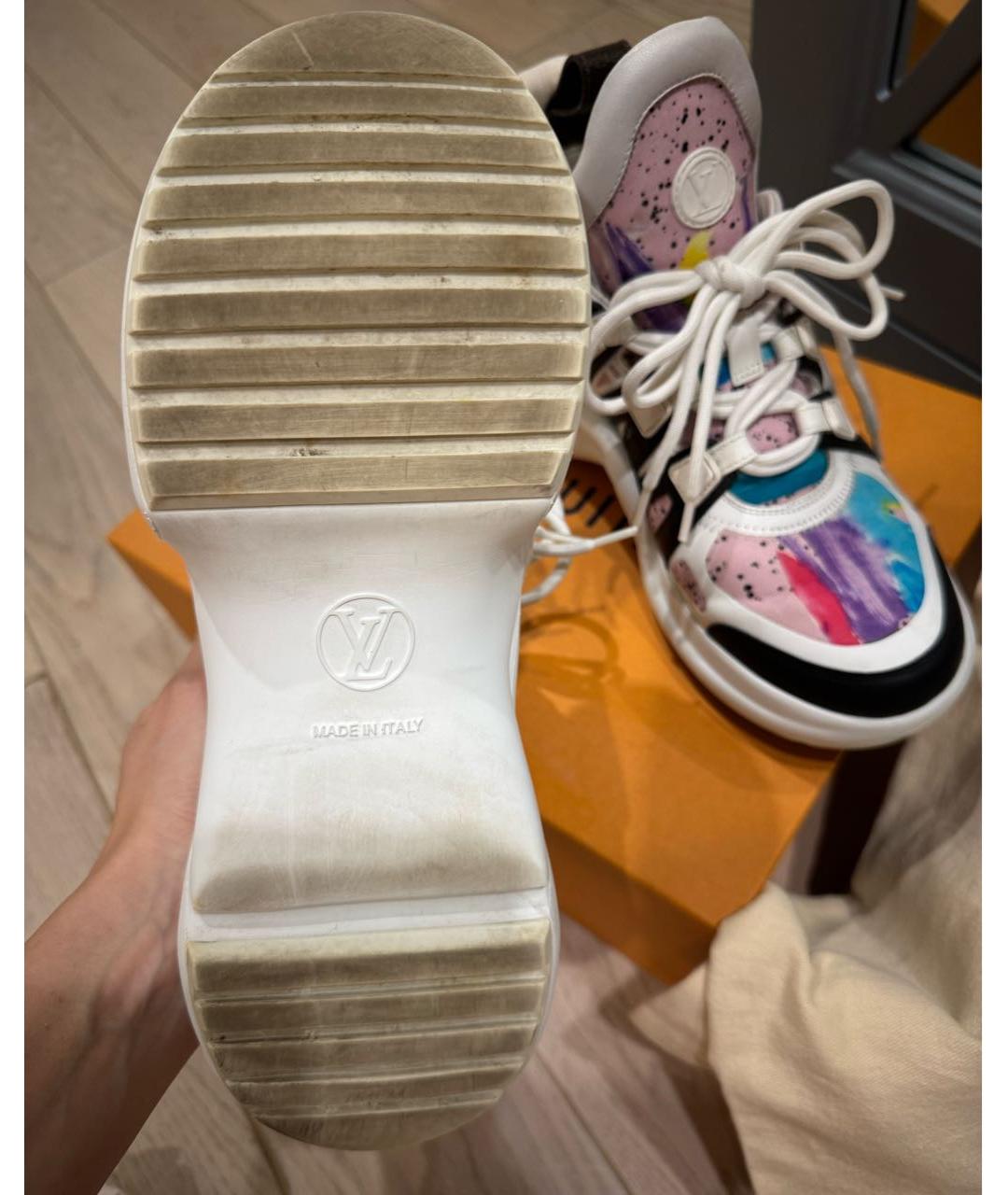 LOUIS VUITTON Мульти кожаные кроссовки, фото 8