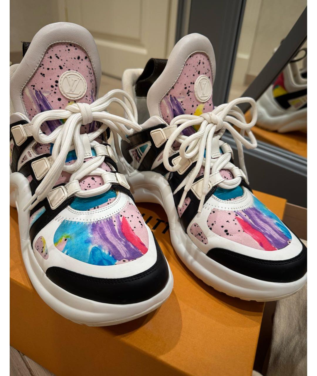 LOUIS VUITTON Мульти кожаные кроссовки, фото 3