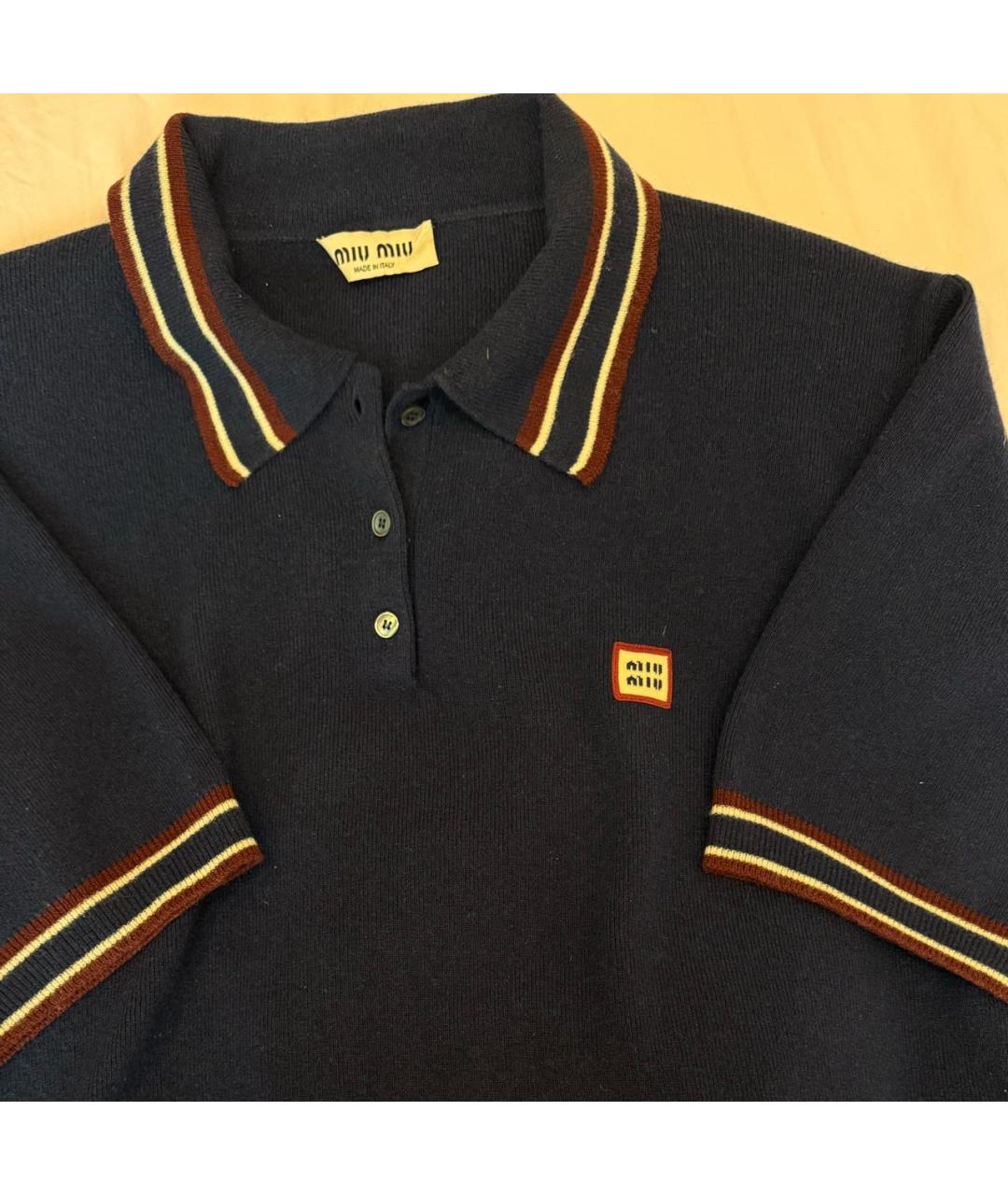 MIU MIU Темно-синий шерстяной джемпер / свитер, фото 6