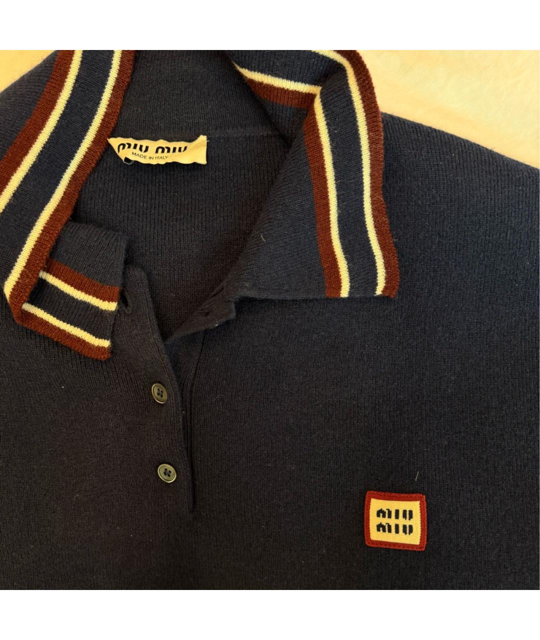 MIU MIU Темно-синий шерстяной джемпер / свитер, фото 5