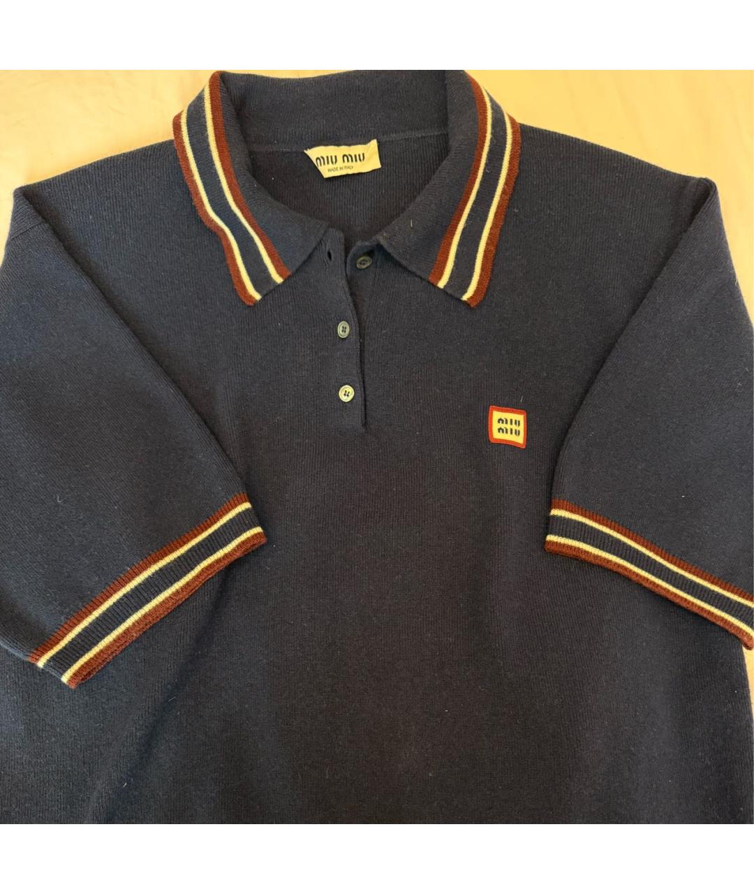 MIU MIU Темно-синий шерстяной джемпер / свитер, фото 7