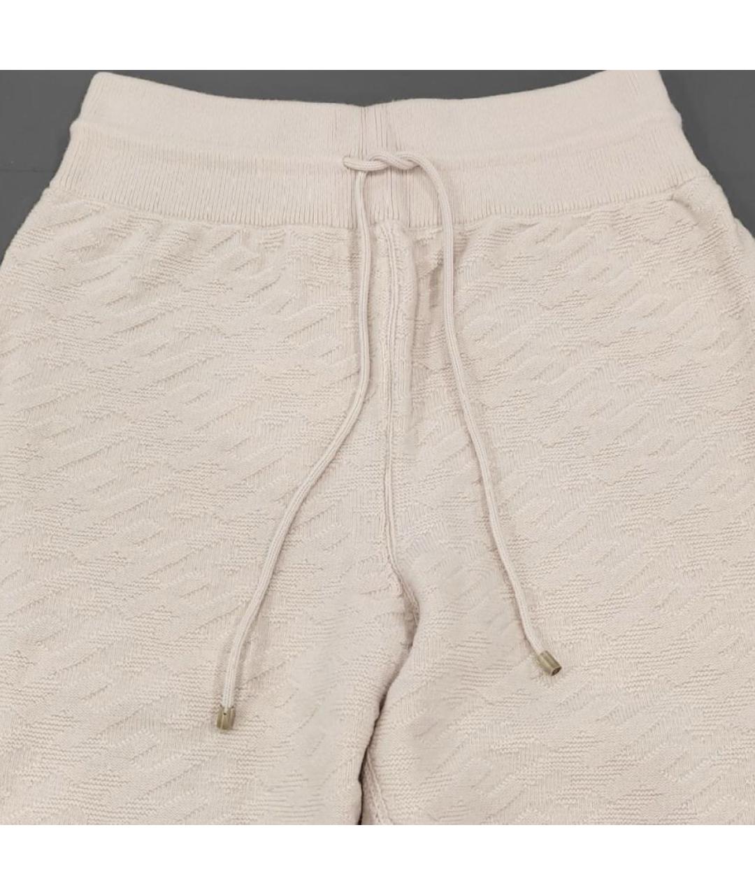 HERMES Розовые шерстяные прямые брюки, фото 2