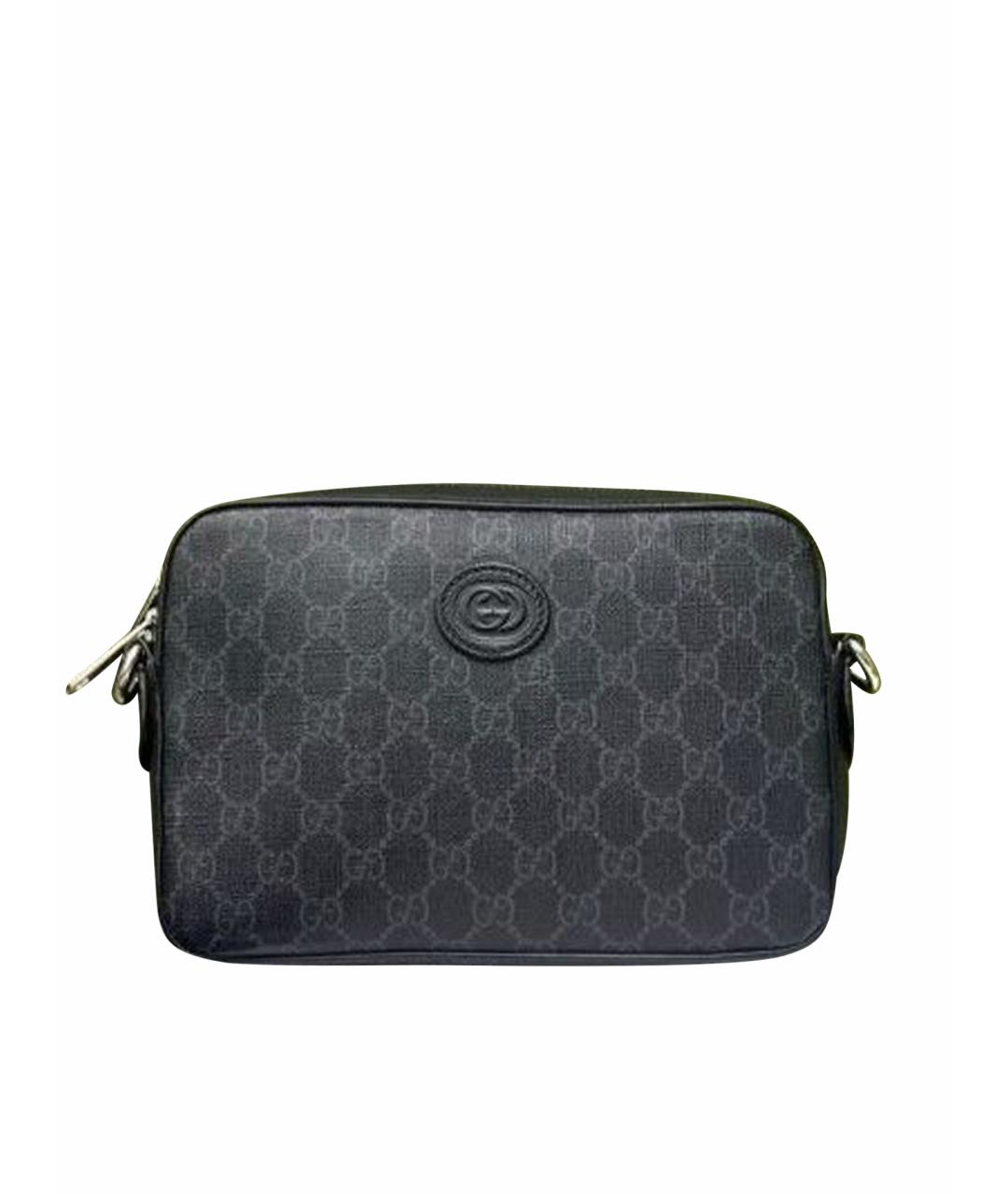 GUCCI Черная сумка на плечо из искусственной кожи, фото 1