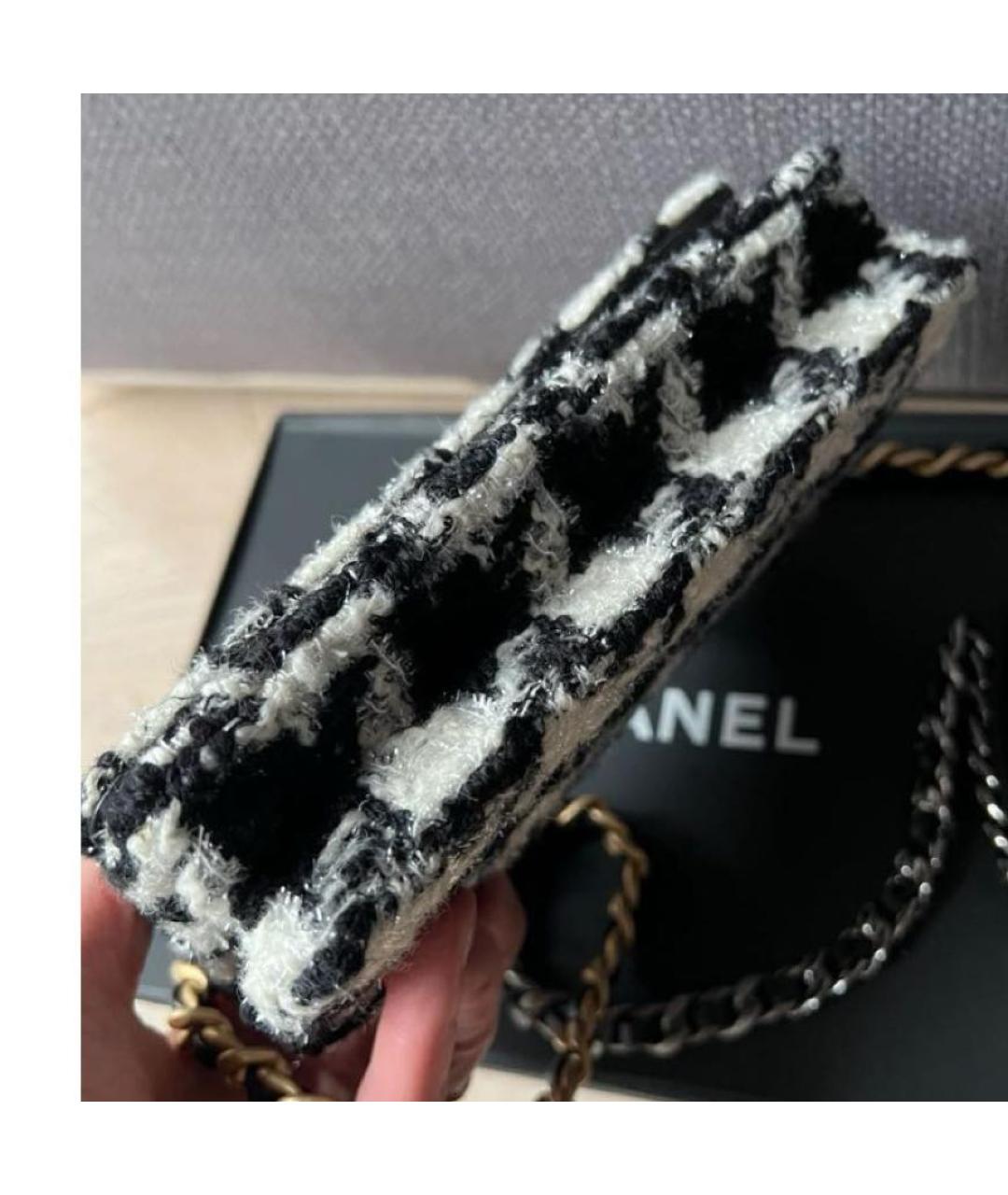 CHANEL Черная твидовая сумка через плечо, фото 7