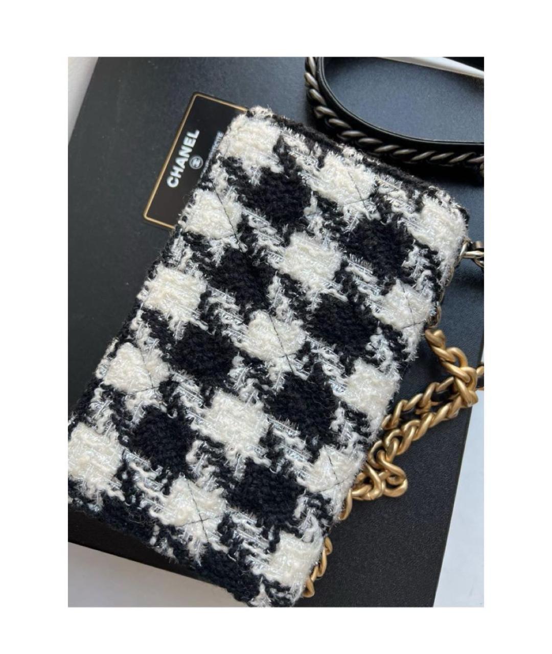 CHANEL Черная твидовая сумка через плечо, фото 6