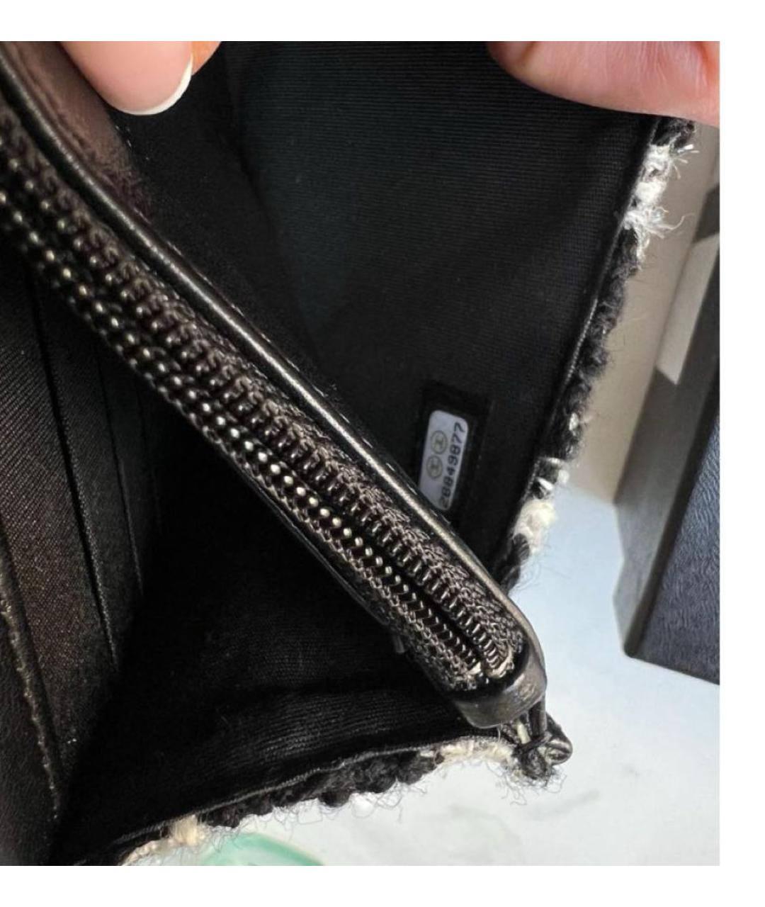 CHANEL Черная твидовая сумка через плечо, фото 5